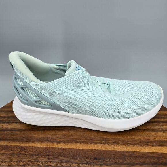 Kizik Athens Shoes Womens 10 Mint Green Knit Hands Free Slip On Lace Up Sneakers - Picture 1 of 9